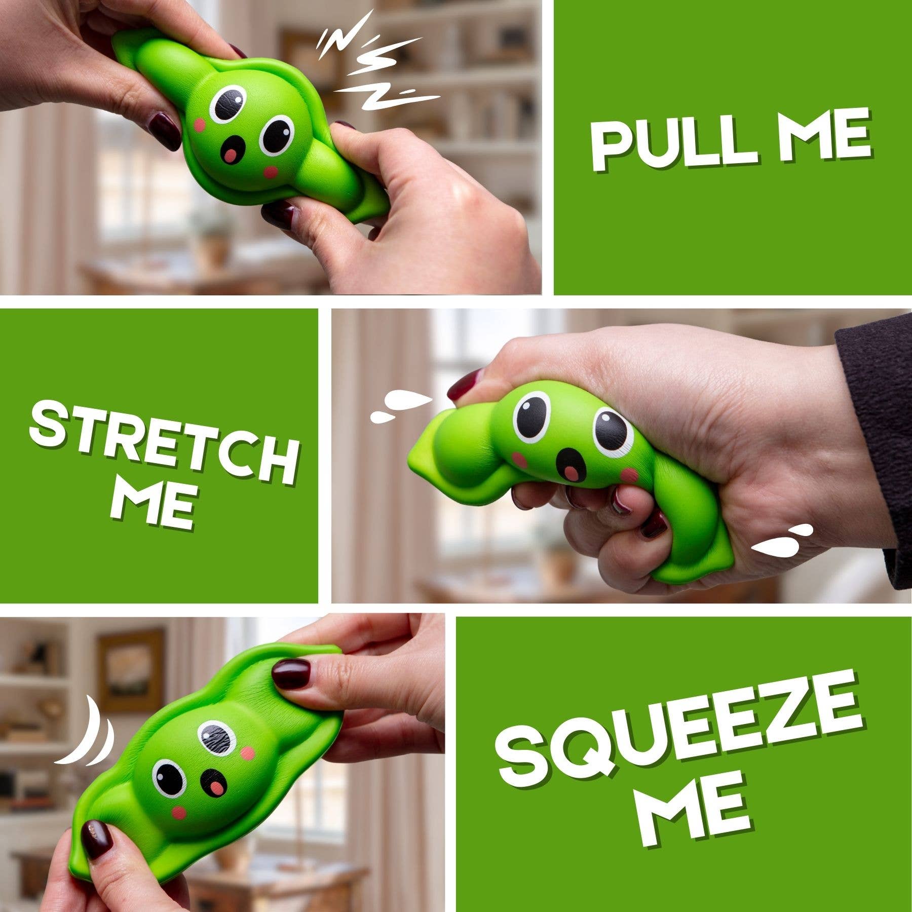 Squishy Toys - Squeezy Peasy - Fidget Stress Ball/Toy