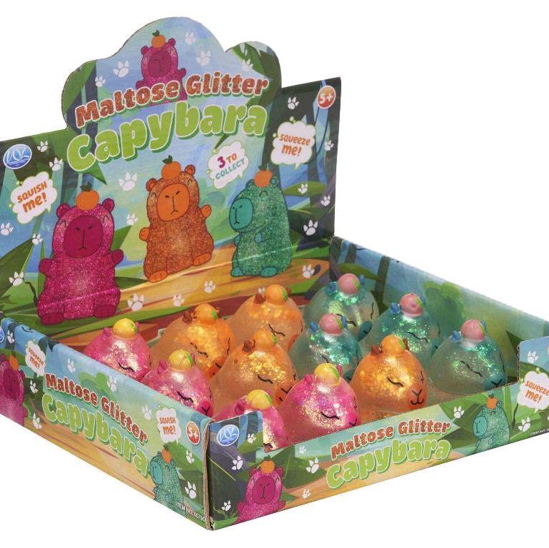 1PC Maltose Glitter Capybara Squishy Toy