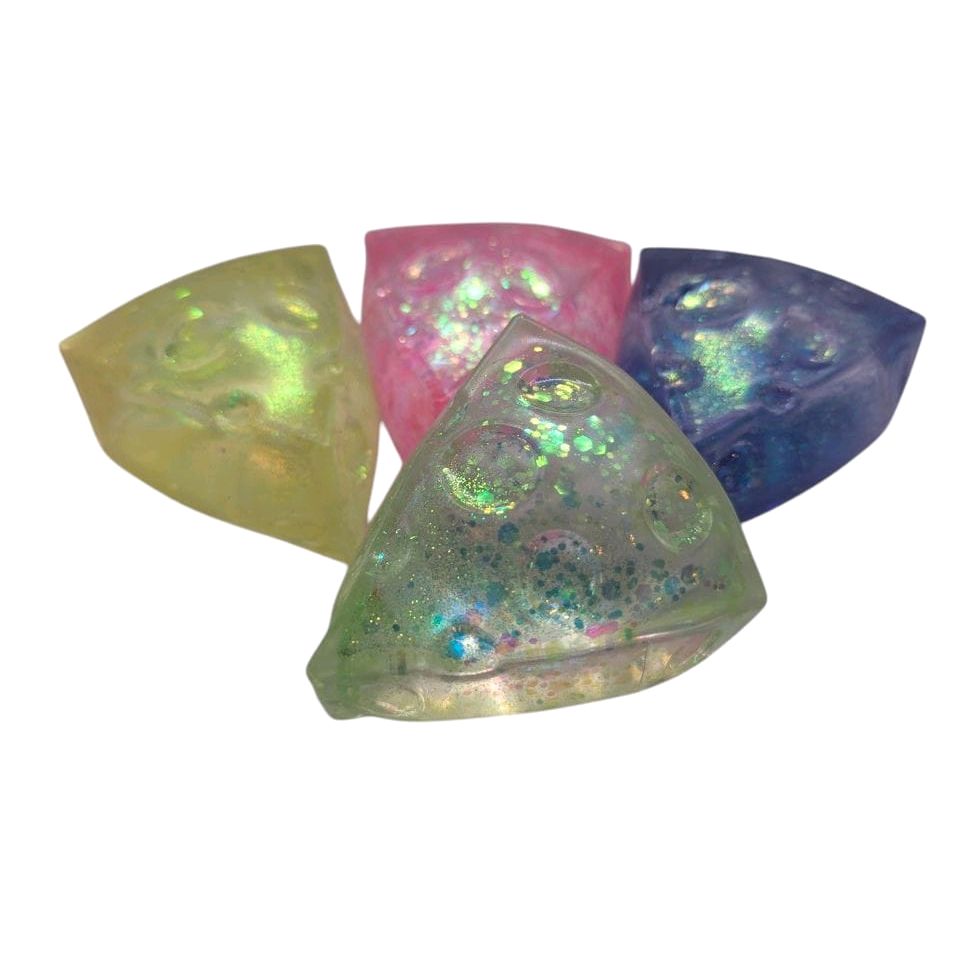 1 PC Sugar Cheese Glitter Squishy