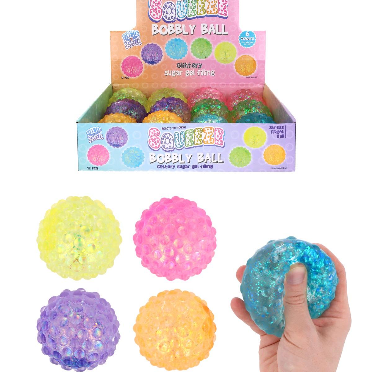 Squeeze Glitter Bobbly Ball