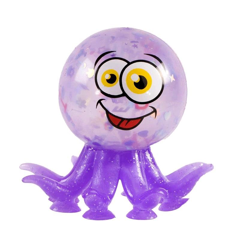 1 PC Squish Sucker Octopus Stress Release