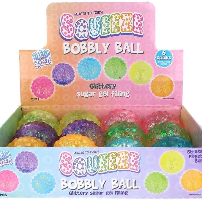Squeeze Glitter Bobbly Ball