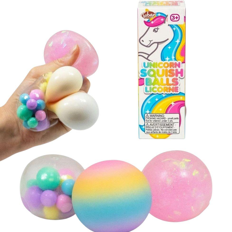 Unicorn Squishy Balls Set of 3 Stress Relief