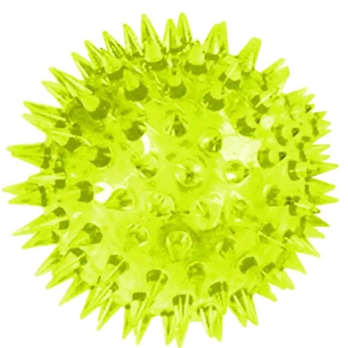 Flashing LED Light Up Spiky Squeaky Bouncy Ball Fidget