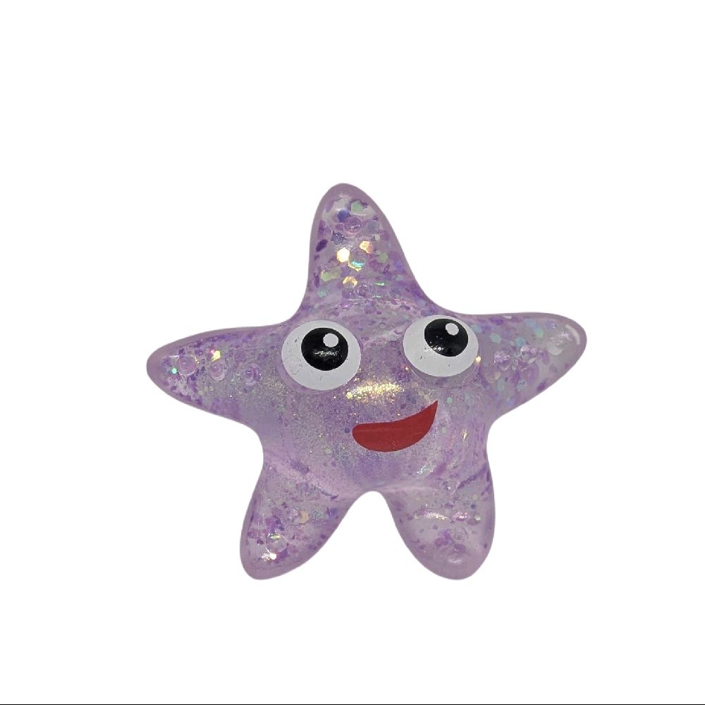 1PC Sugar Glitter Starfish Squishy Fidget Toy