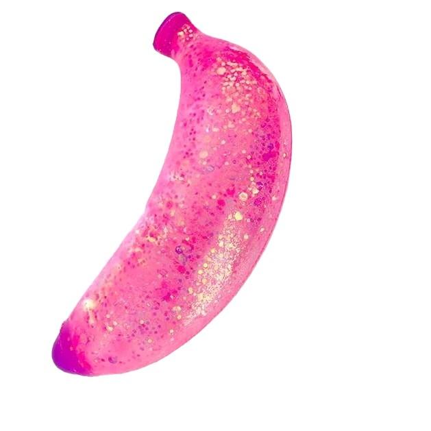 1 PC Sugar Glitter Squishy Fruit/Veg Fidget