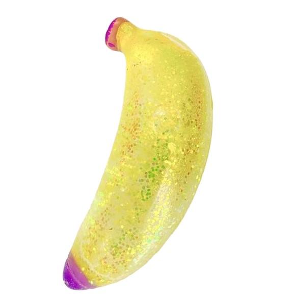 1 PC Sugar Glitter Squishy Fruit/Veg Fidget