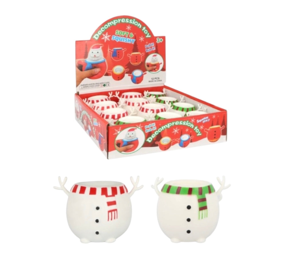 Pop up Surprise Snowman Squishy Toy