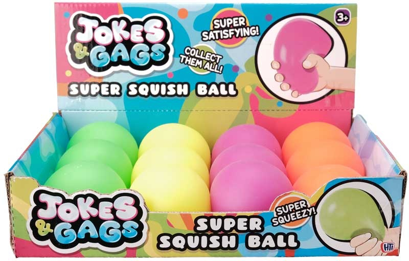 Bright Neon Squish Ball - Super Satisfying Super Squeezable Collect Them All