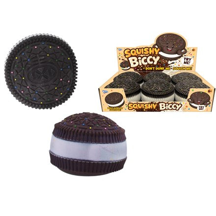 Dark Chocolate Jumbo Biccy – Large Chocolate Biscuit Squishy Sensory Toy