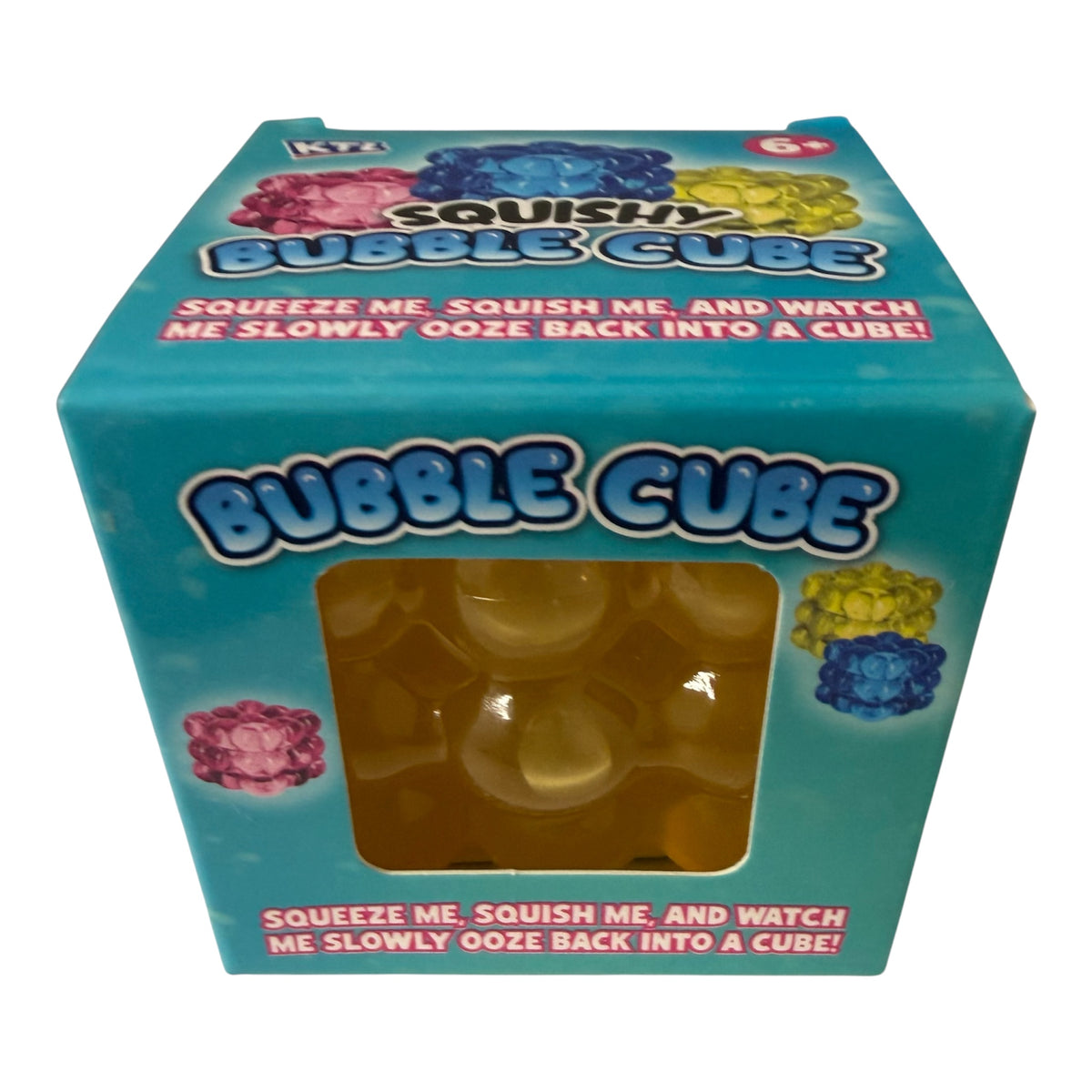 Squishy Bubble Cube Sensory Fidget Toy, 5cm Boxed