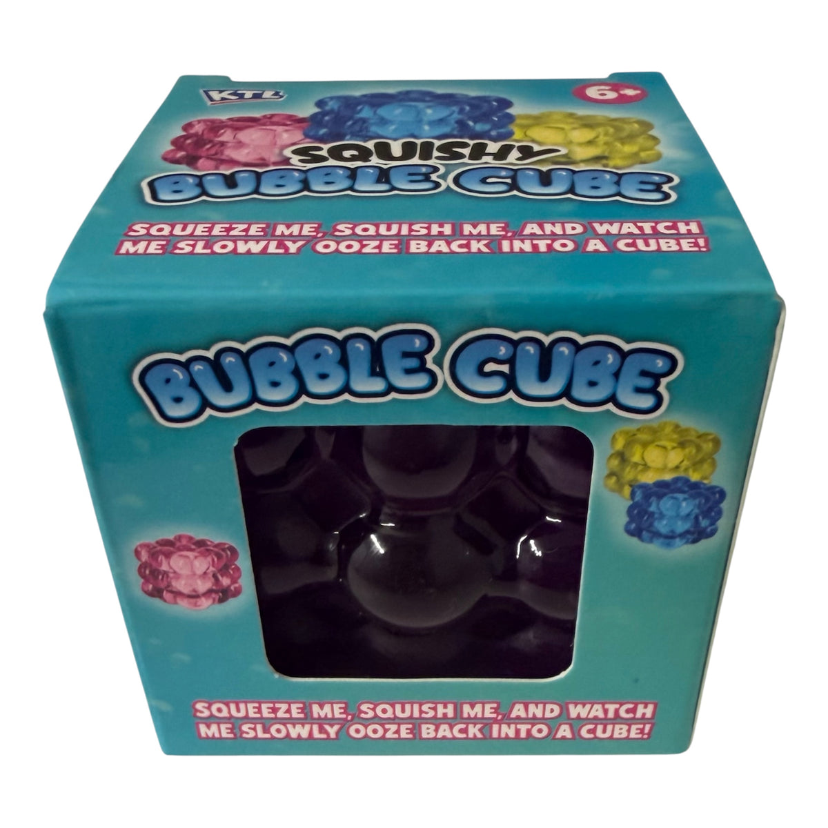 Squishy Bubble Cube Sensory Fidget Toy, 5cm Boxed