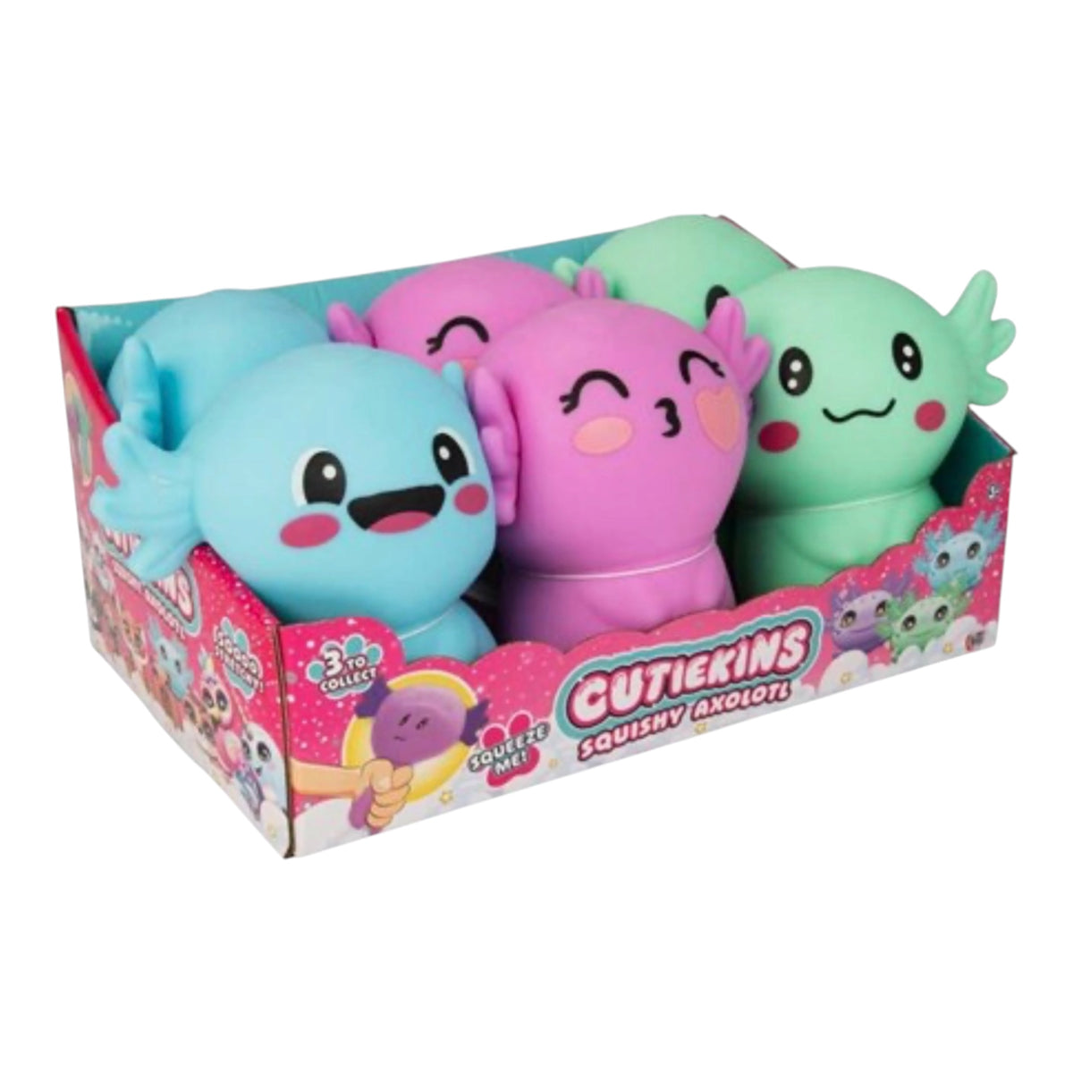 Cutiekins Squishy Axolotl - 3 Colours To Collect