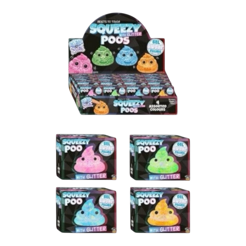 Sparkly Poo Sugar Squishy Sensory Fidget Toy – Glitter Squeeze Toy