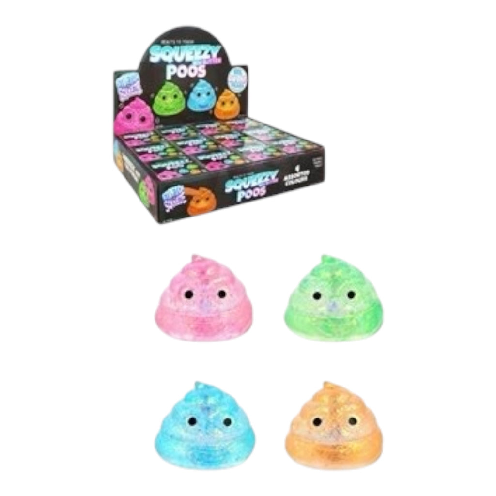 Sparkly Poo Sugar Squishy Sensory Fidget Toy – Glitter Squeeze Toy