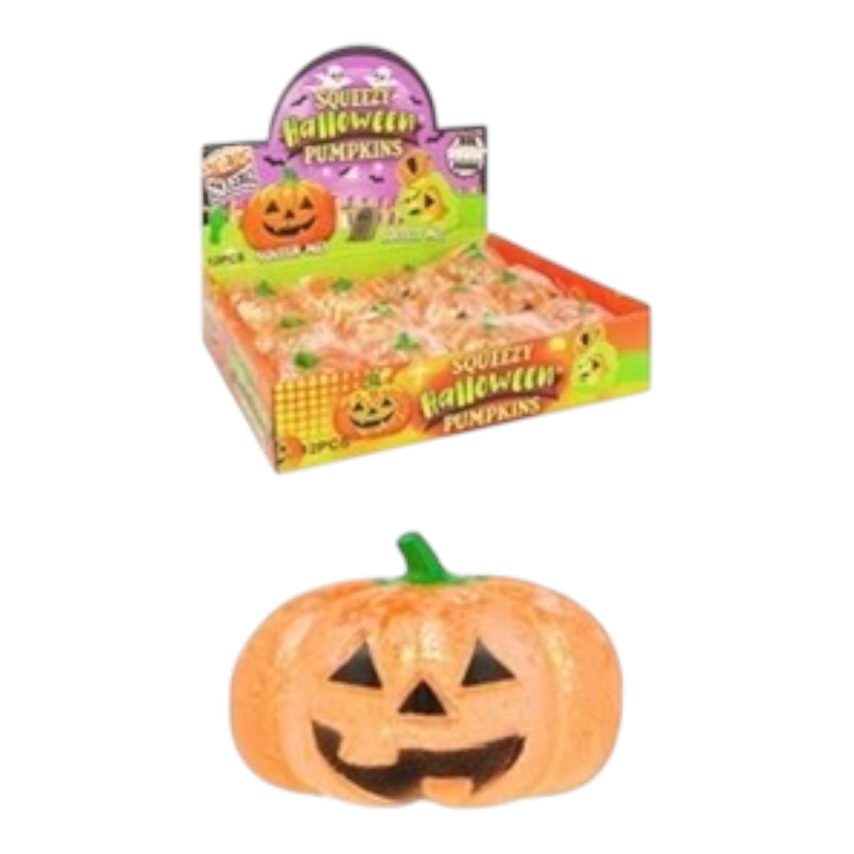 Sparkly Pumpkin Sugar Squishy – Halloween Sensory Fidget Toy