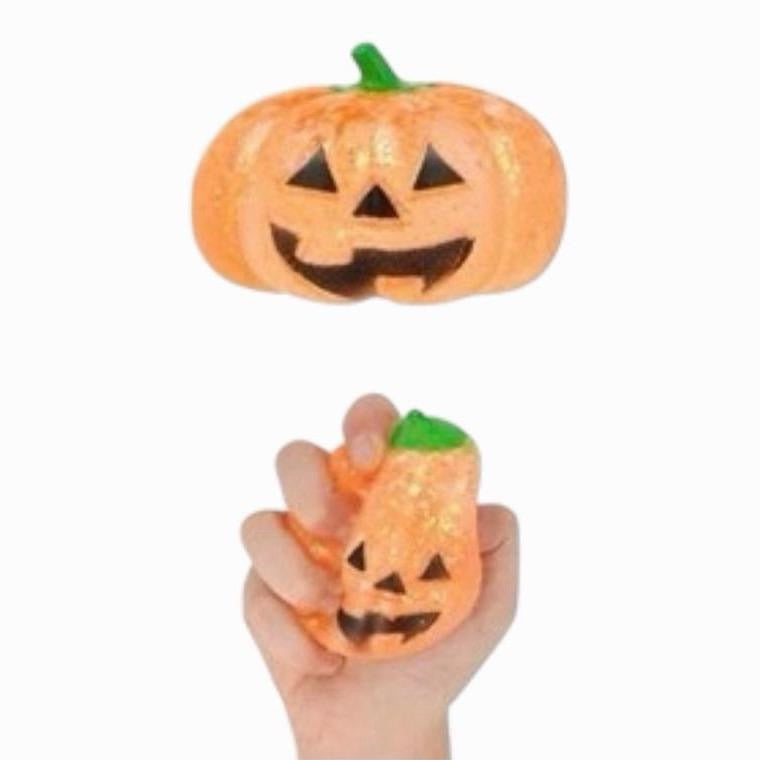 Sparkly Pumpkin Sugar Squishy – Halloween Sensory Fidget Toy