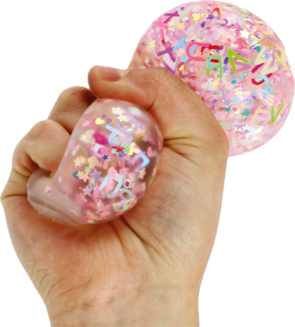 Alphabet Glitter Squishy Ball