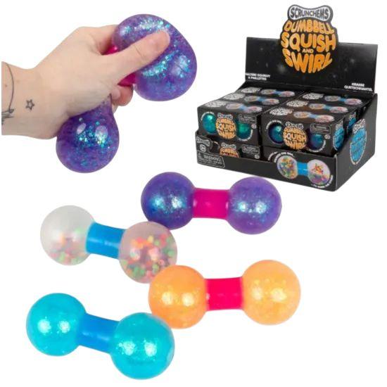 1 PC Scrunchems Squish and Swirl Dumbell Fidget Toy