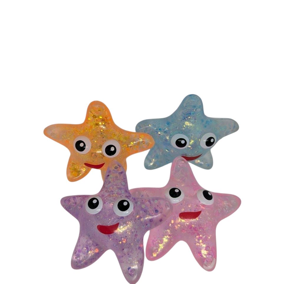 1PC Sugar Glitter Starfish Squishy Fidget Toy