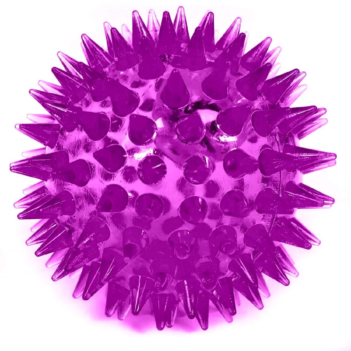 Flashing LED Light Up Spiky Squeaky Bouncy Ball Fidget
