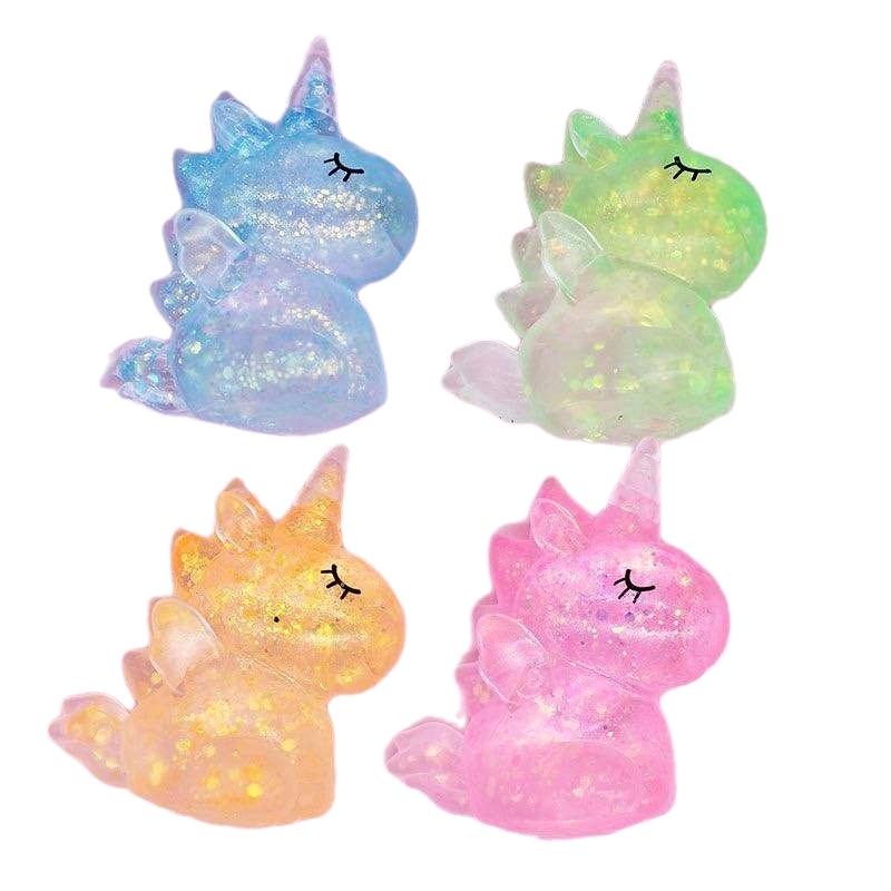 10 PC Sugar Squishy Glitter Fidget Animal Random Colour Mixed Box