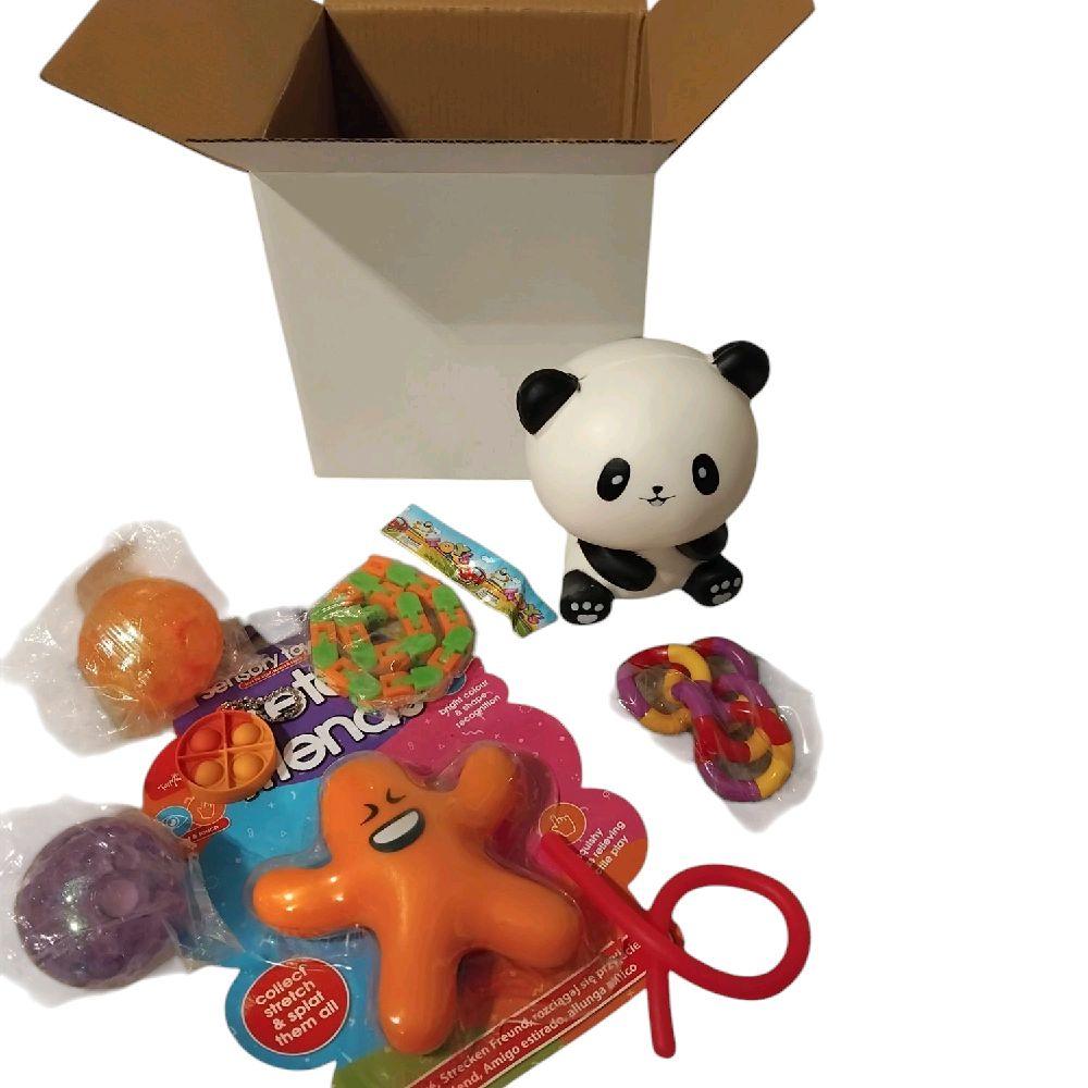 Mixed Items Sensory Fidget Box with Squishies, Puzzles, and Stress Relief Toys
