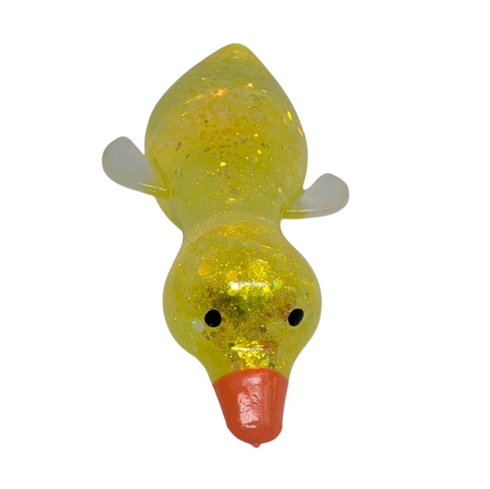 1 PC Sugar Glitter Squishy Lying Duck