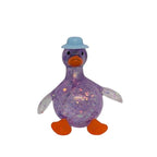 1PC Sugar Glitter Squishy Duck with Top Hat