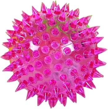 Flashing LED Light Up Spiky Squeaky Bouncy Ball Fidget