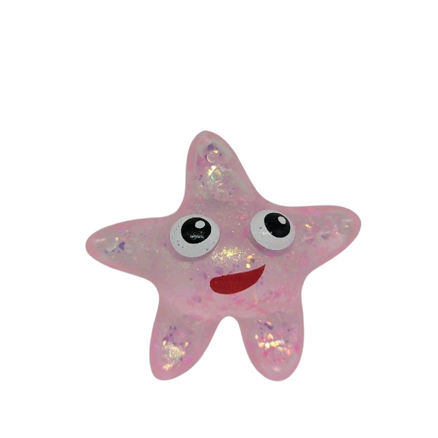 1PC Sugar Glitter Starfish Squishy Fidget Toy