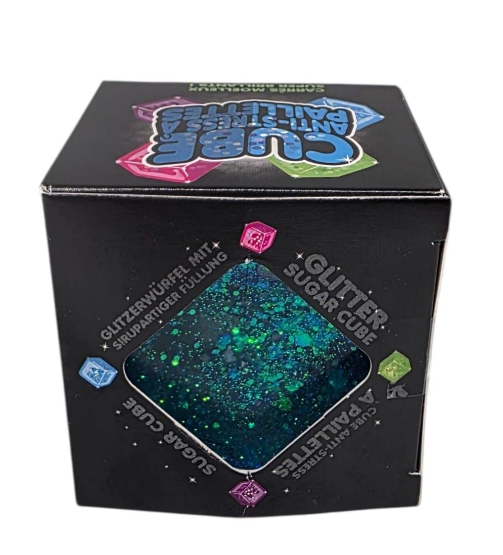 Sugar Glitter Cube Squishy Fidget Toy For Anxiety Relief