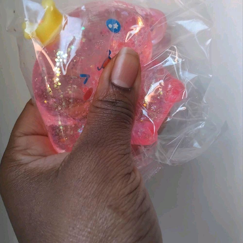 1 PC Sugar Squishy Glitter Puppy Fidget Toy for Stress Relief