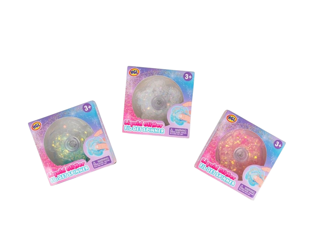 Liquid Glitter Fidget Spinner - Interactive Sensory Toy with Shimmering Effects