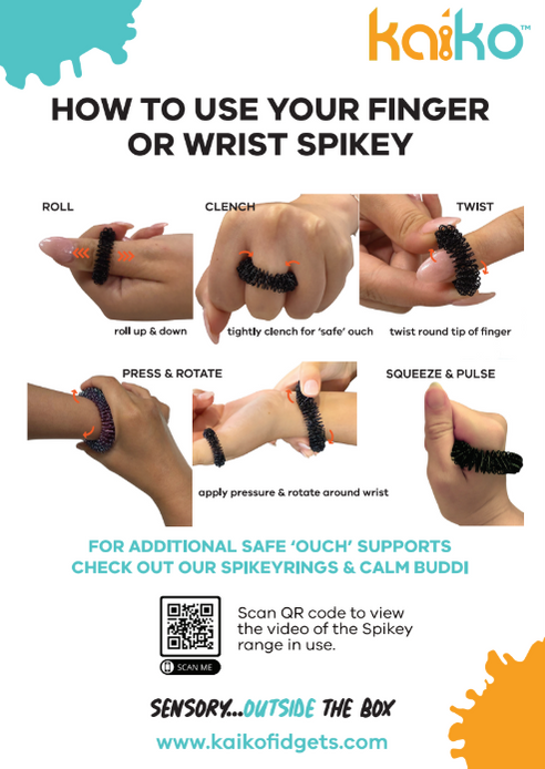 Kaiko Wrist and Finger Spikey Set - Black