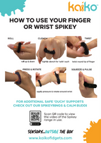 Kaiko Wrist and Finger Spikey Set - Black