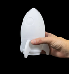 Colour Changing Rocket Night Light - White Space Theme Lamp for Night time Lighting