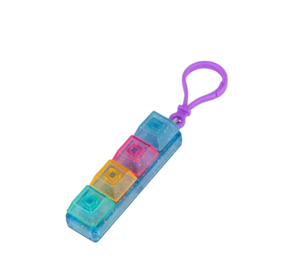 Fidget Glitter Keyboard Keychain
