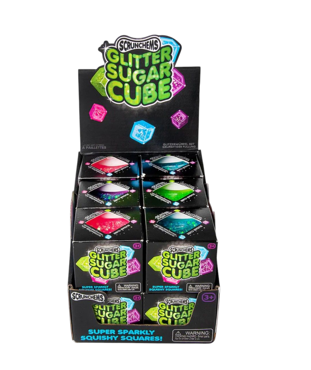 Sugar Glitter Cube Squishy Fidget Toy For Anxiety Relief