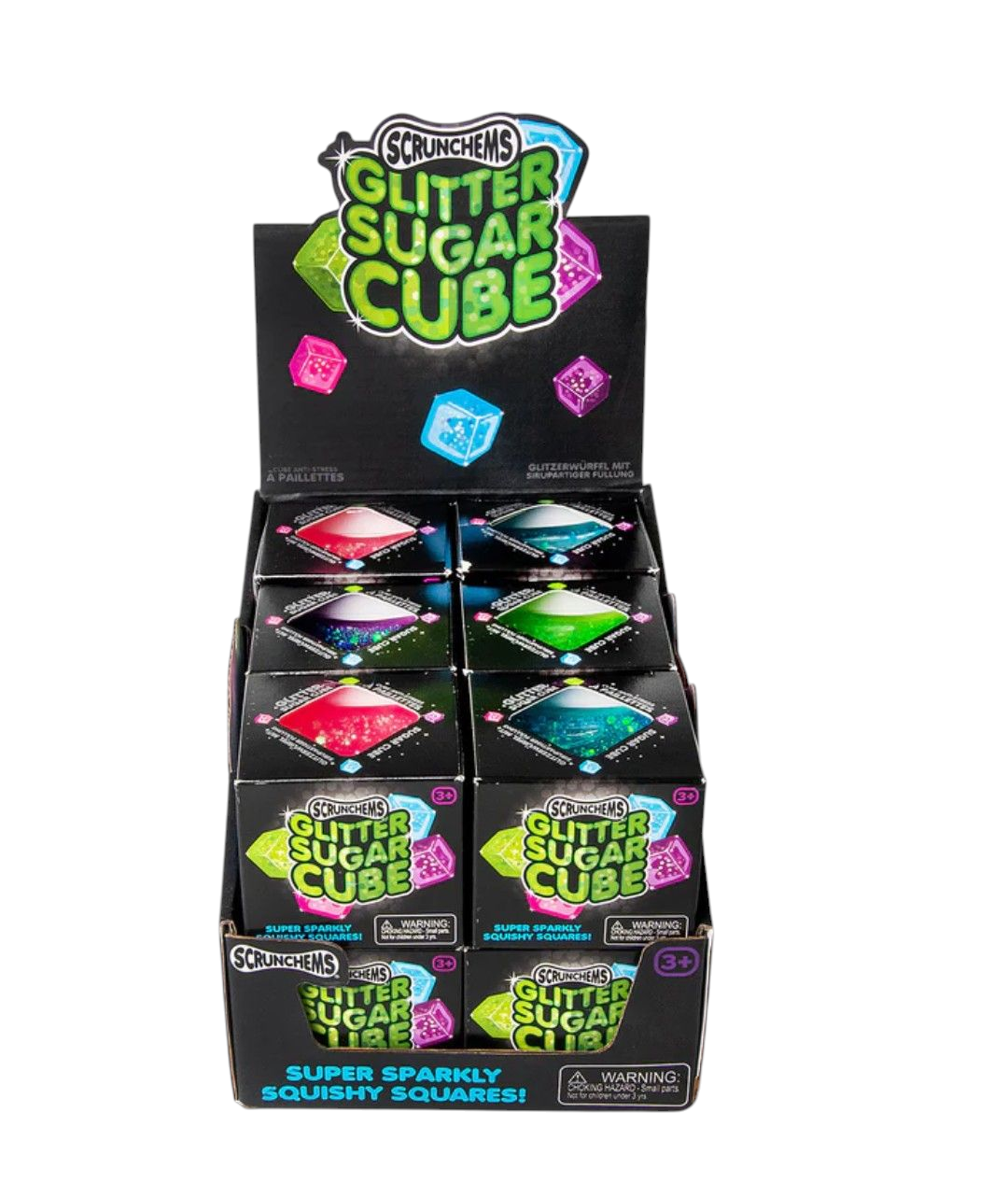 Sugar Glitter Cube Squishy Fidget Toy For Anxiety Relief