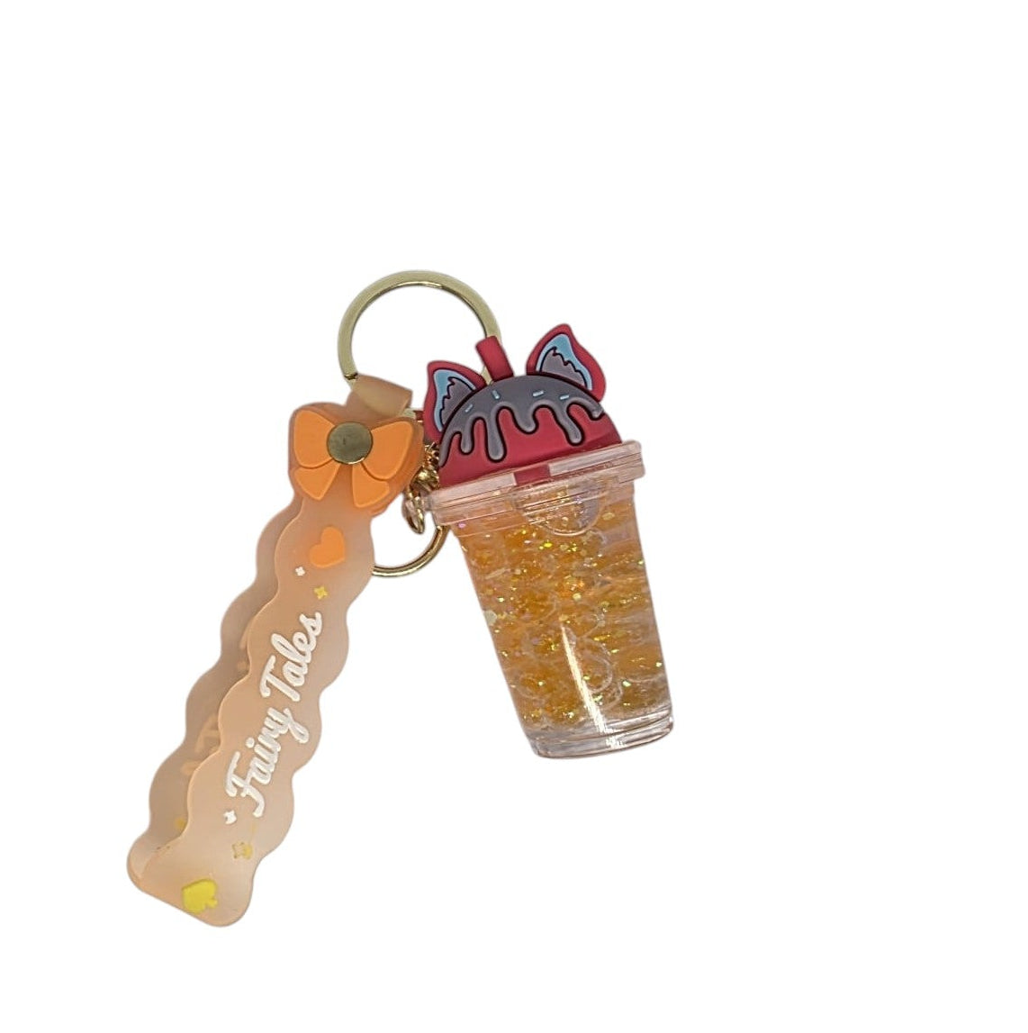 1PC Liquid motion Boba Tea Sensory Keychain for Stress Relief