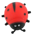 Ladybird Squishy Toy in 4 Assorted Colours - 9cm Size for On-The-Go Use