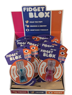 Fidget Blox Squeeze and Squish - Pink or Blue Sensory Fidget Toy with Soothing Visuals, Sound & Touch Effects Age 5+