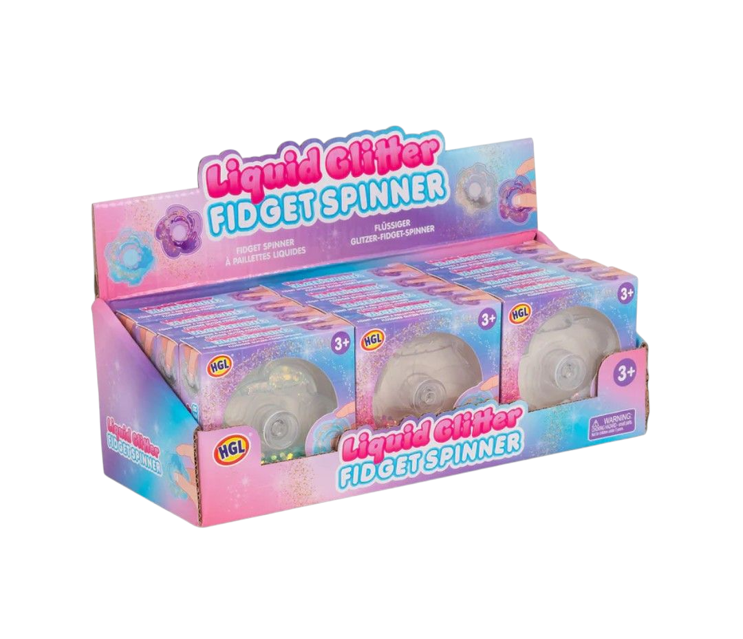 Liquid Glitter Fidget Spinner - Interactive Sensory Toy with Shimmering Effects