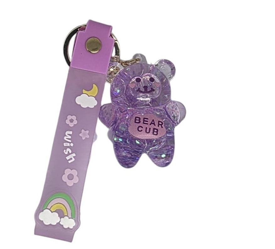 1PC Liquid motion Bear Sensory Keychain for Stress Relief