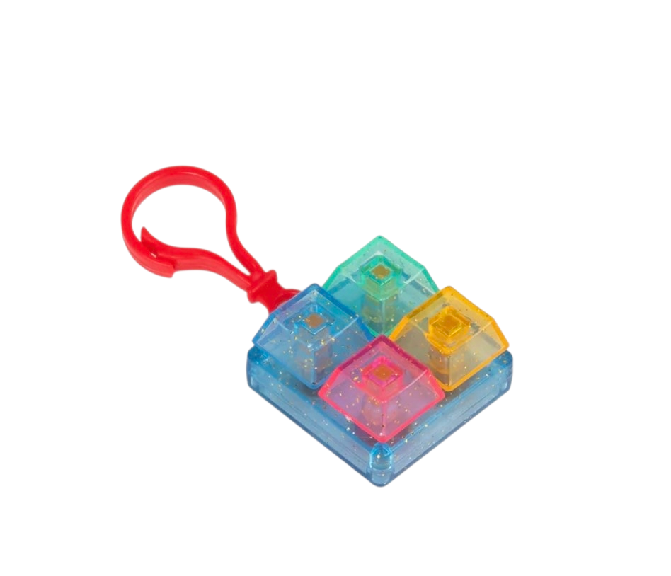 Fidget Glitter Keyboard Keychain