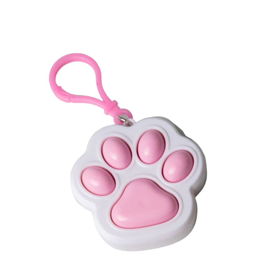 Fidget Cat Paw Clicker Keychain - Perfect for Stress Relief and Fun on the Go