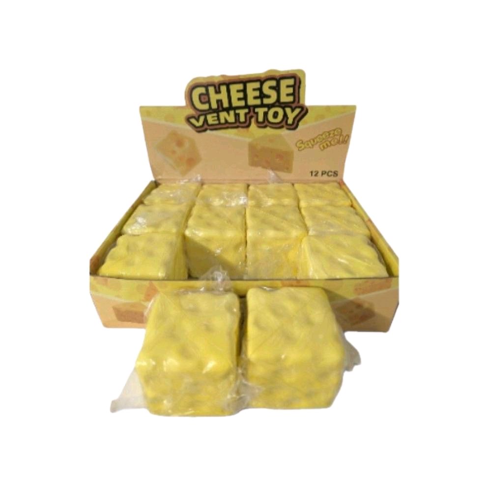 Triangular/Square Shaped Squeezy Cheese Vent Toy - For Stress Relief