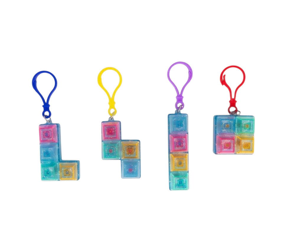 Fidget Glitter Keyboard Keychain