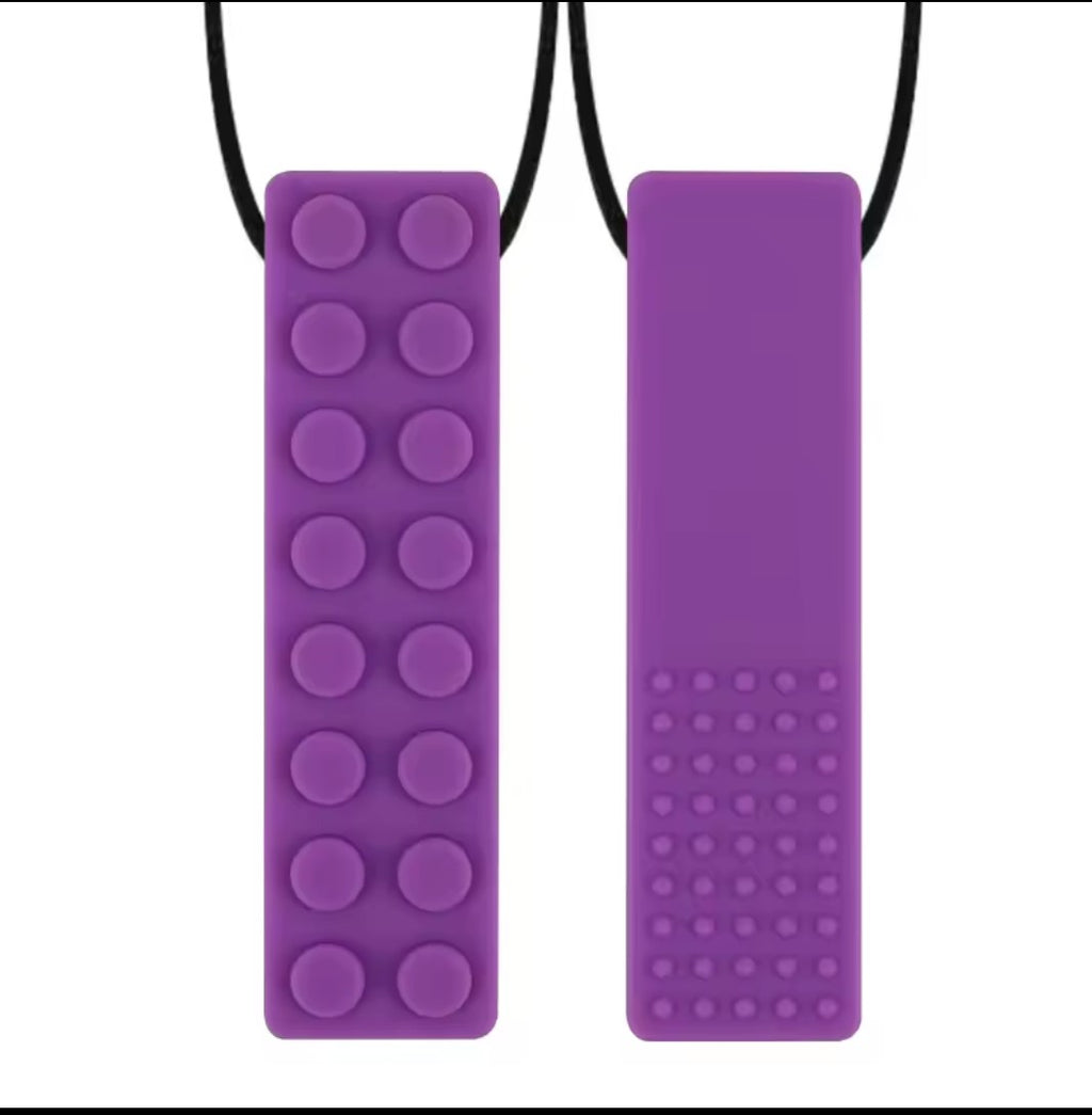 Sensory Textured Chew Necklace for Stress and Anxiety Relief - Silicone